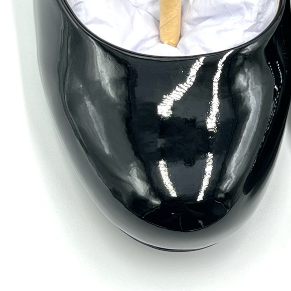 Jessica Simpson Calie Black Patent Faux Vegan Leather Heels Pumps Shoes 9.5 - Picture 3 of 13